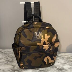 Badgley Mischka Olive and Black Camo Backpack